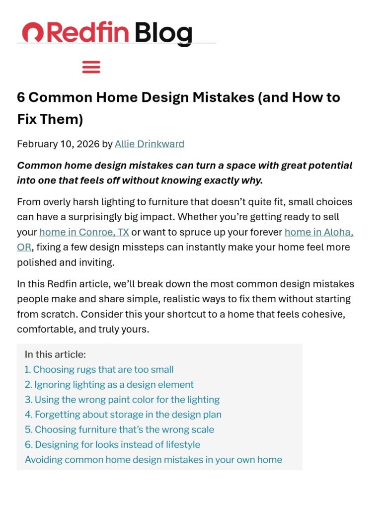 6 Common Home Design Mistakes (and How to Fix Them)